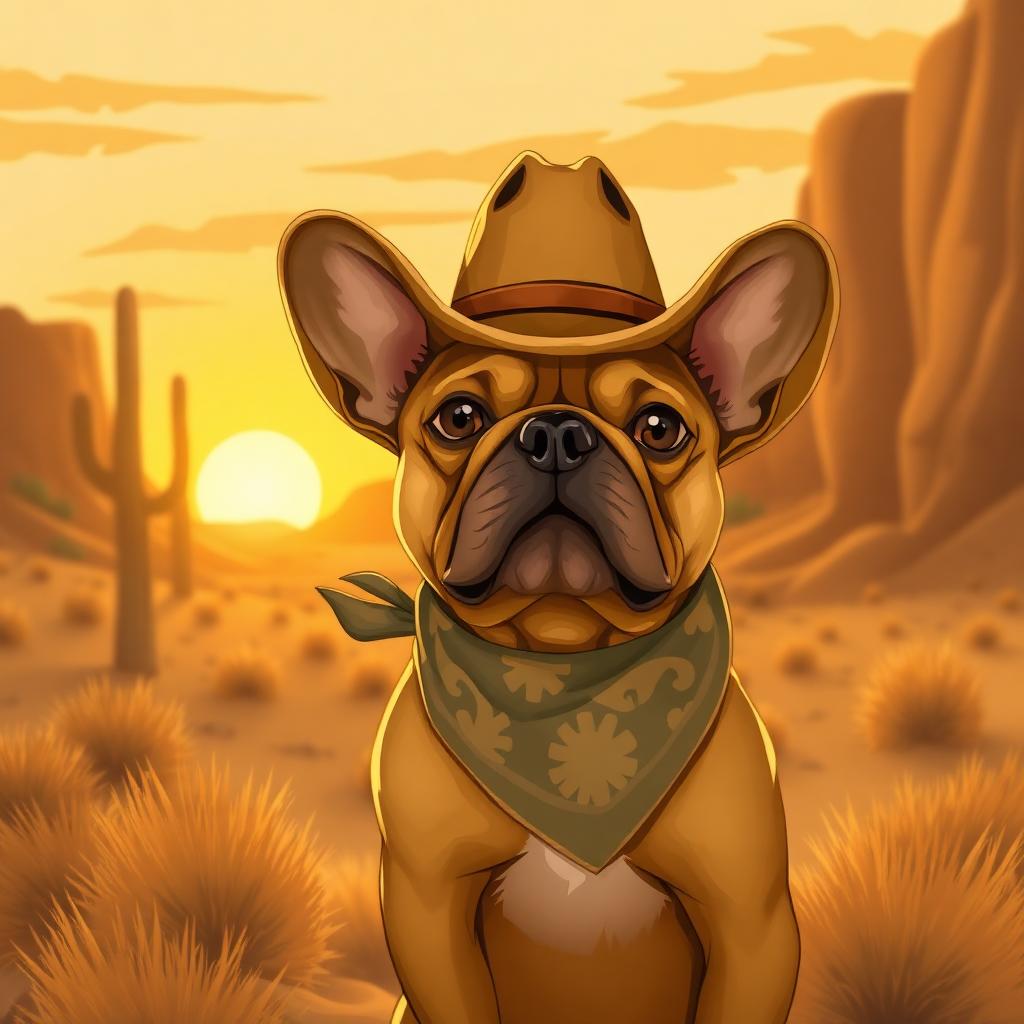 Cowboy Bruno — Wild West pet portrait