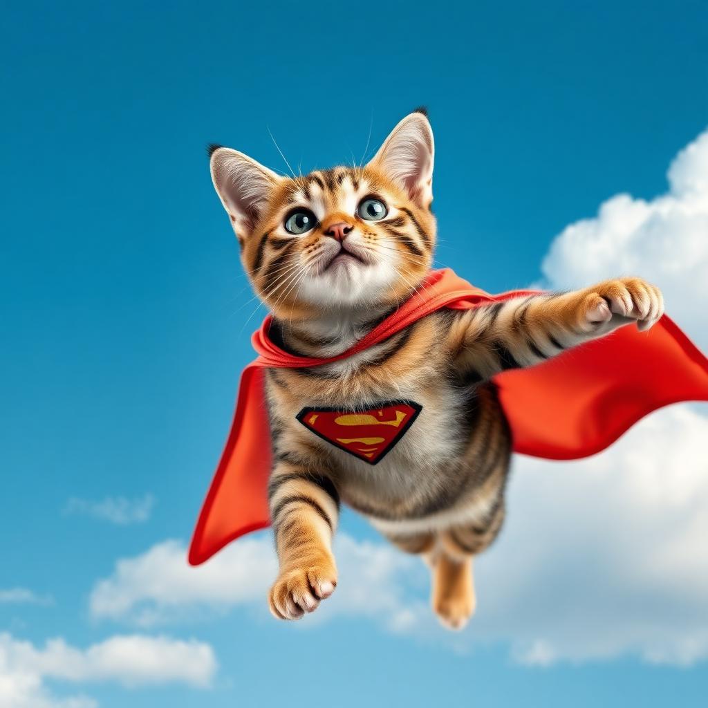 Captain Whiskers — Superhero pet portrait